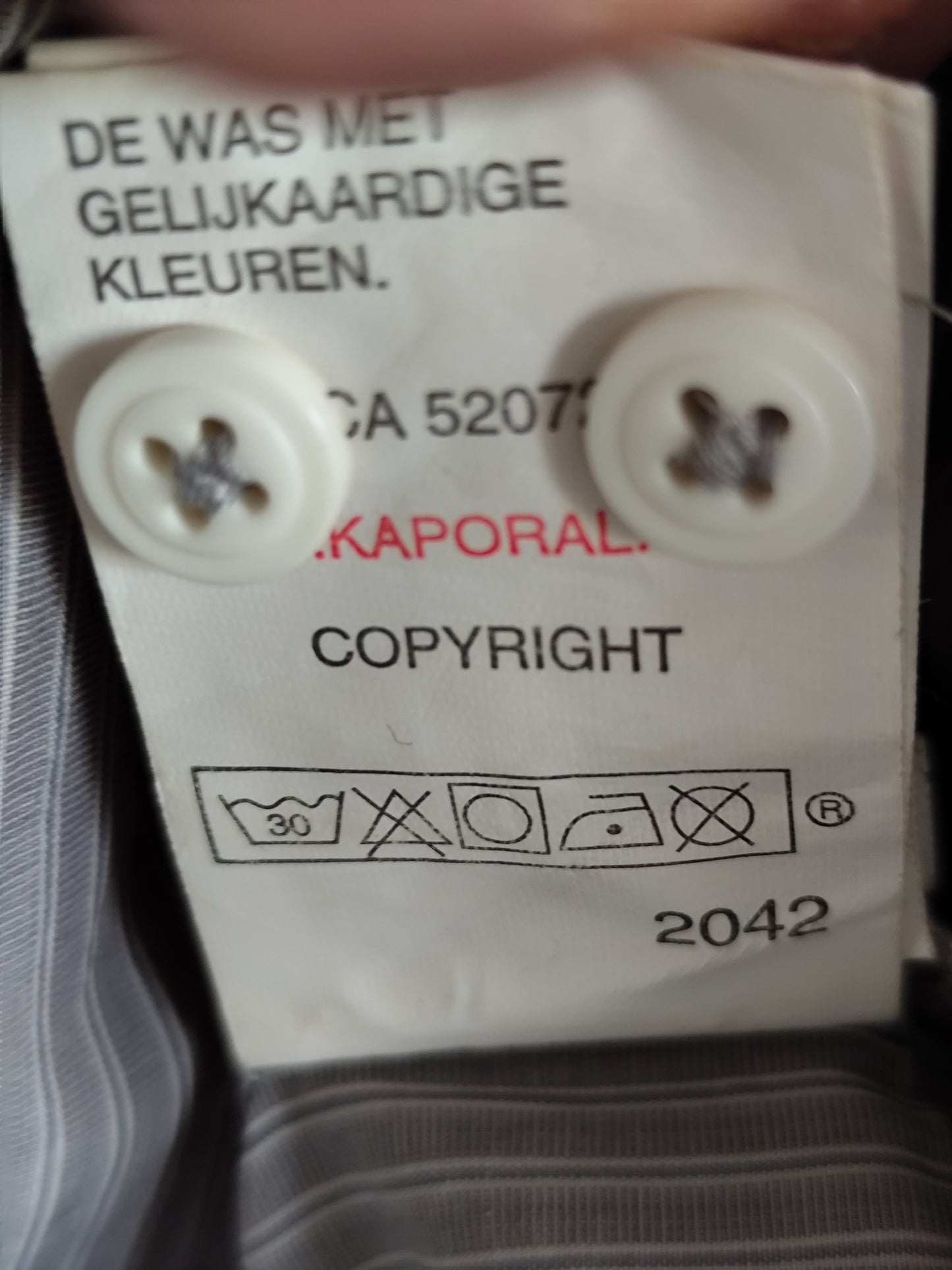 Chemise homme Kaporal grise rayée – 100% coton – Taille S