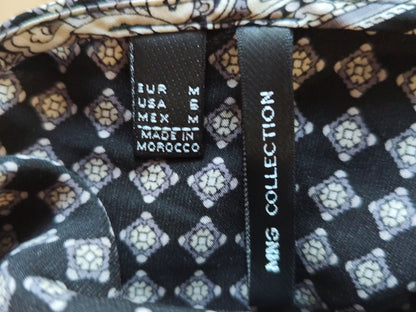 Robe Noire & Blanche Motifs Graphiques – Mango  - Taille 38/40