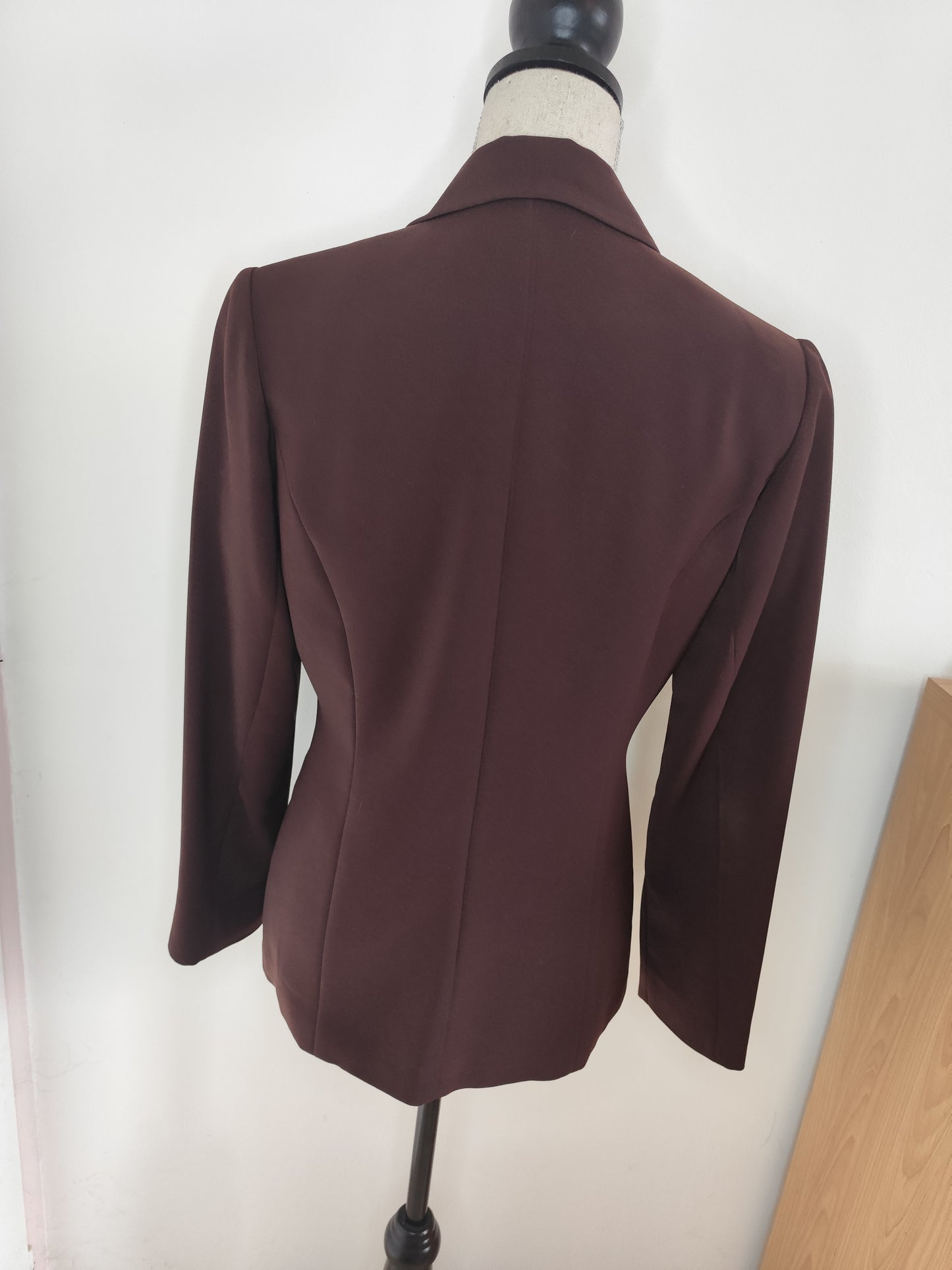 Blazer structuré vintage Bordeaux - Ici et Maintenant -  Taille 38
