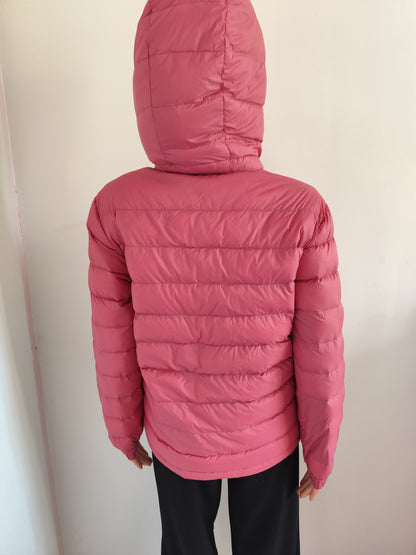 Doudoune légère rose à capuche – Taille 36
