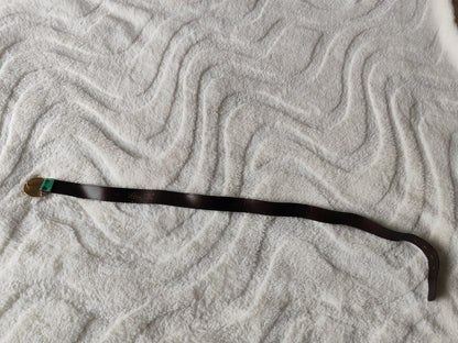 Ceinture verte vintage en croûte de cuir – Lutèce – 80 cm