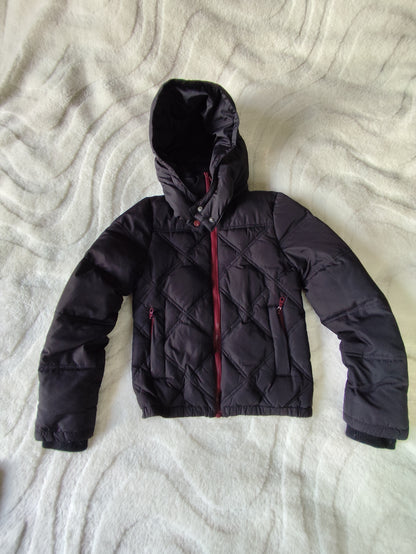 Doudoune courte Kookaï noire et bordeaux – Taille 34