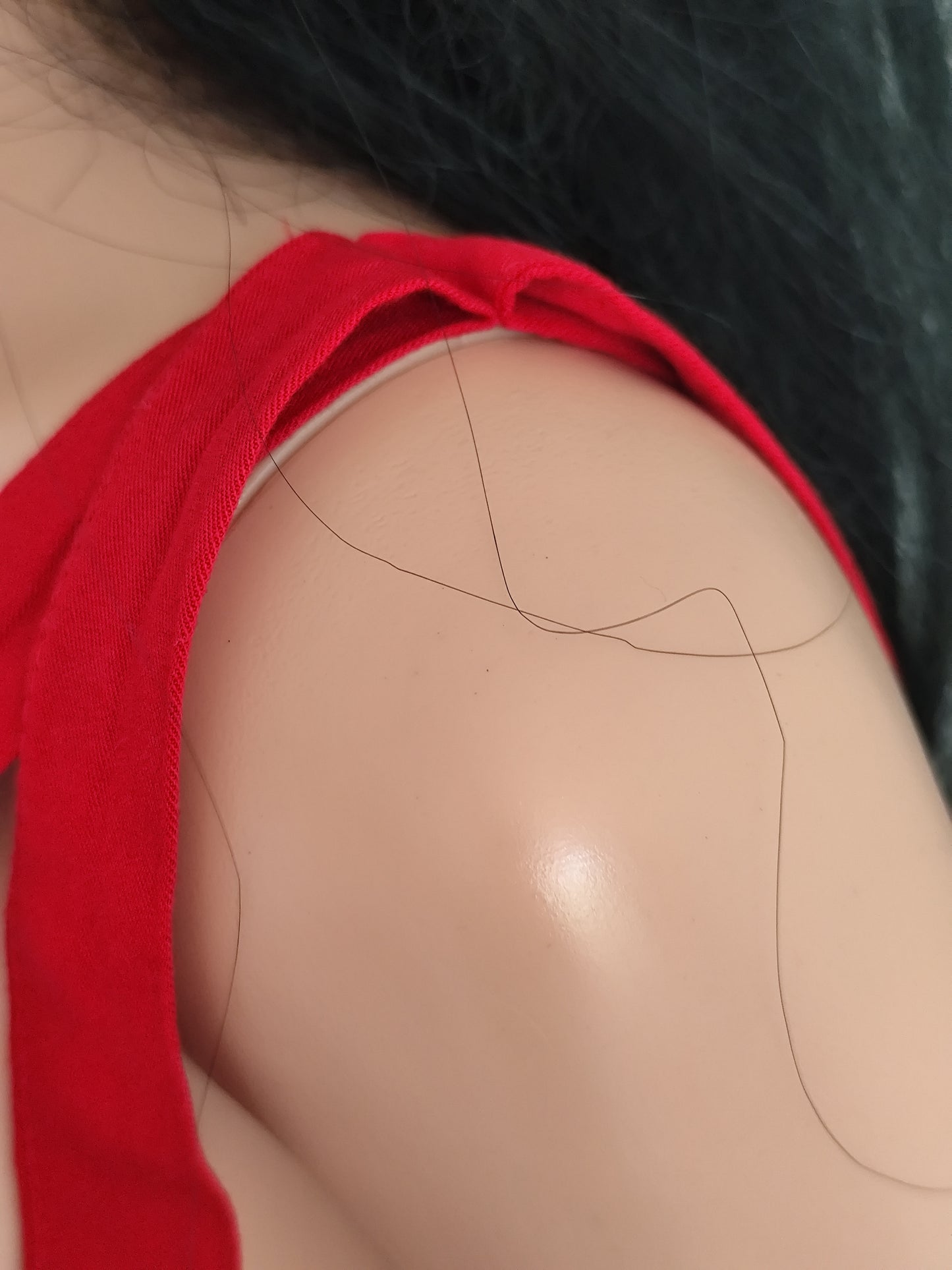 Robe fluide rouge – 100 % Tencel – taille 38/40 (estimée)