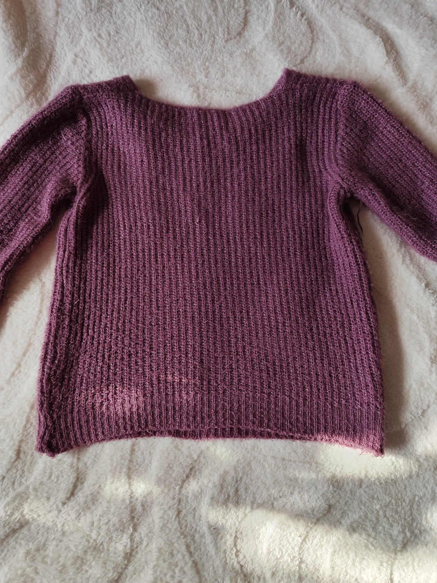Pull col V violet – Taille 40/42