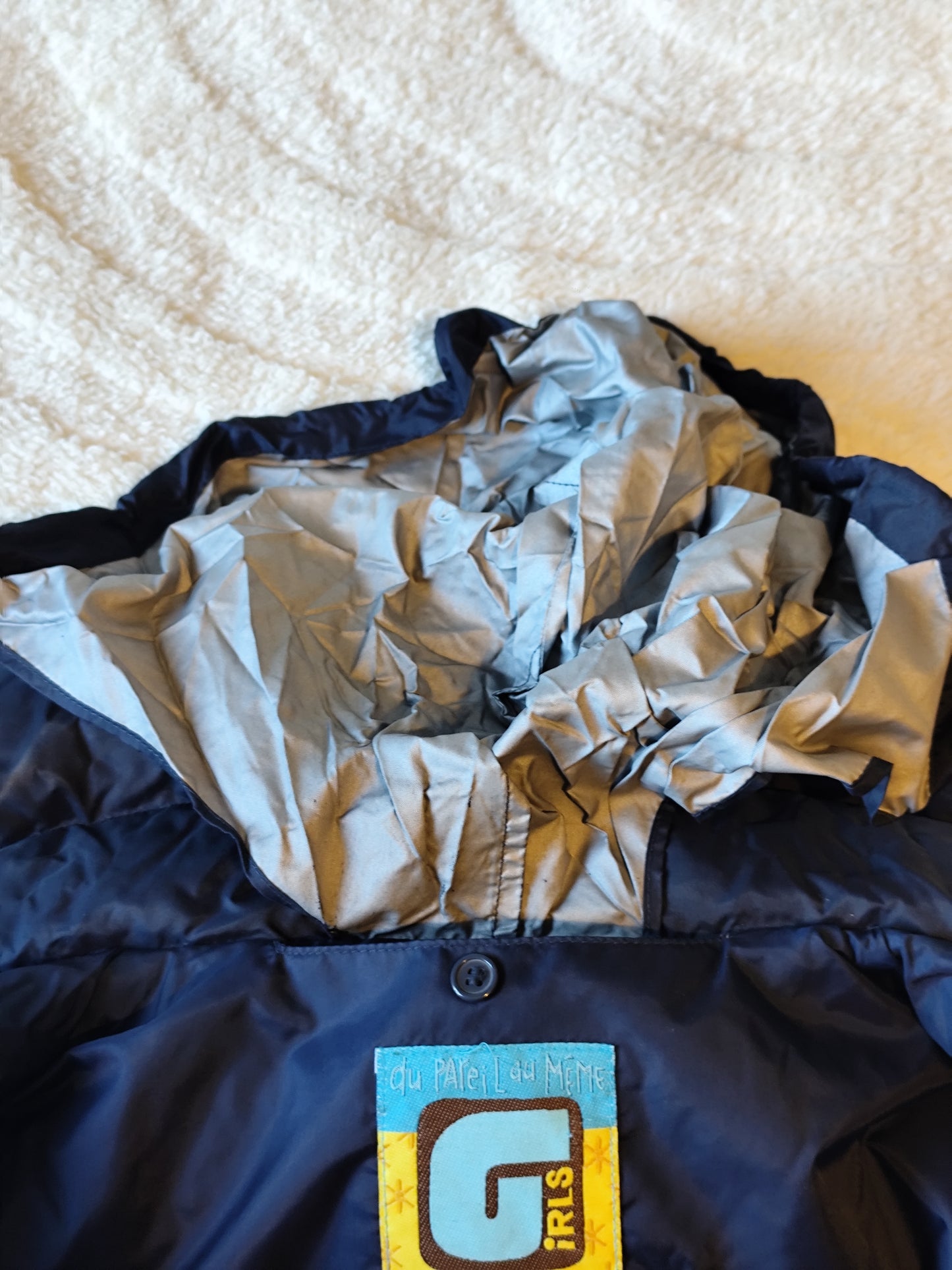 Doudoune longue bleu marine – Du Pareil Au Même - Taille 36/38