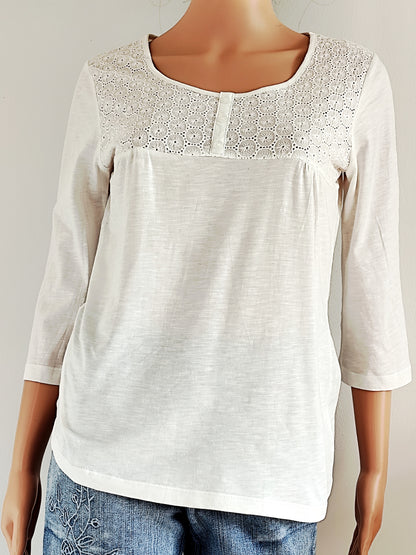 T-shirt brodé Daxon en coton – Taille M (38/40)