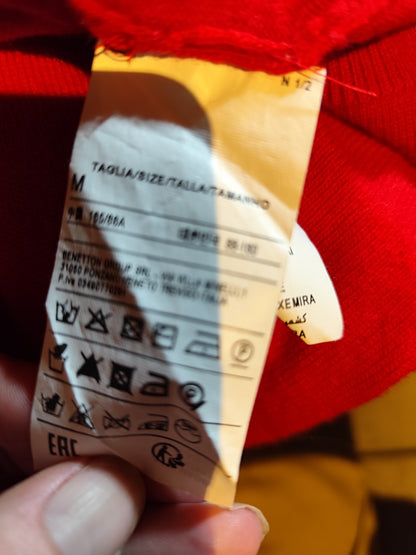 🔥 Pull Rouge Col Montant Benetton – Douceur & Élégance - Taille 38/40