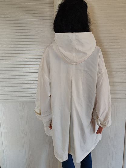 Trench  léger blanc cassé à capuche - Impertinence Paris - Taille unique/oversize 42 au 52