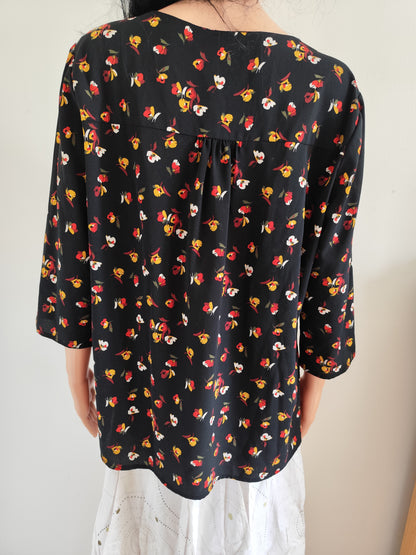 Blouse fluide à fleurs Christine Laure – taille 40/42
