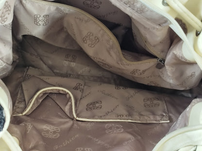 Sac seau à franges noir & blanc – Porté baguette ultra tendance