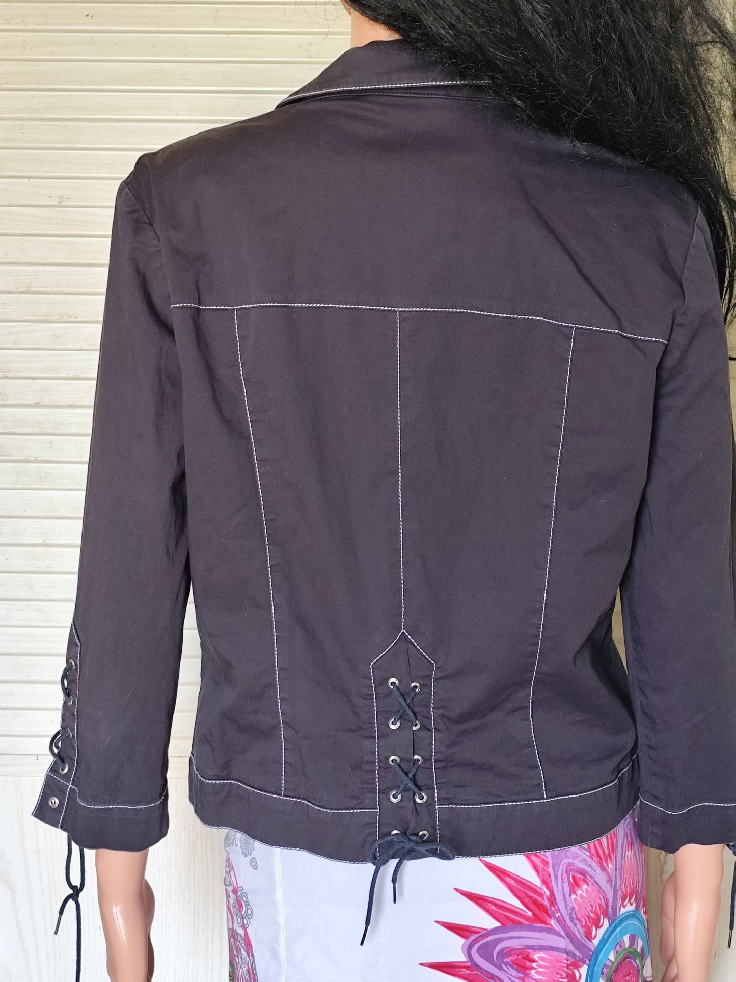 Veste courte cintrée Alain Manoukian bleu marine - Taille 42