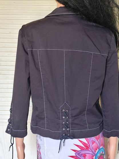 Veste courte cintrée Alain Manoukian bleu marine - Taille 42