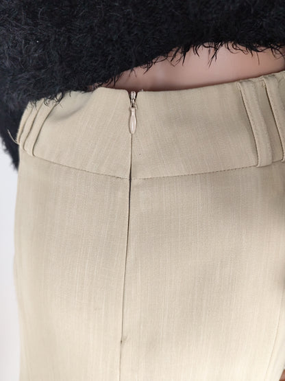 Jupe Courte Naf Naf – Beige Élégant – Taille 40