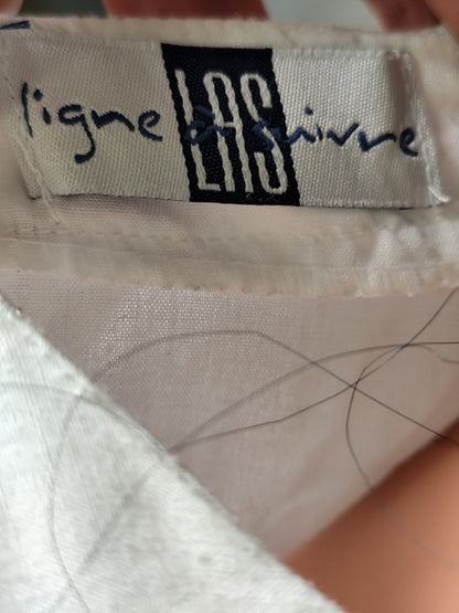 Blouse bohème blanche Ligne à suivre - Détails brodés et liens - Taille 38