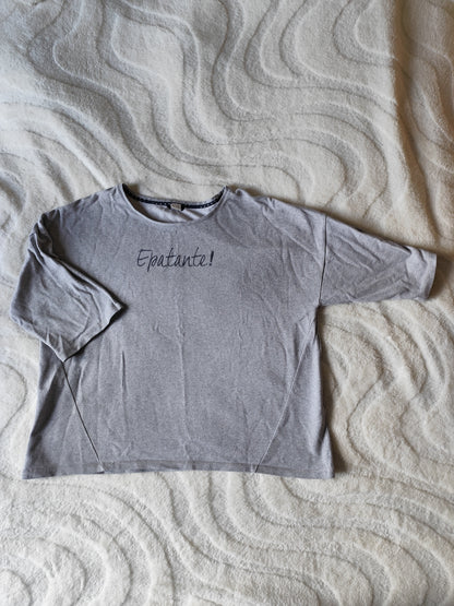 T-shirt gris pailleté – Balsamik T. 54/56