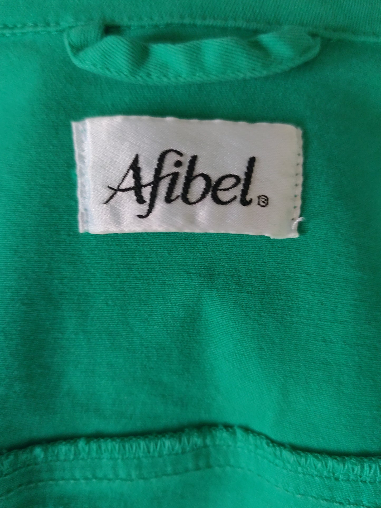 Veste Coton Vert Afibel – Casual & Élégante - Taile 38/40
