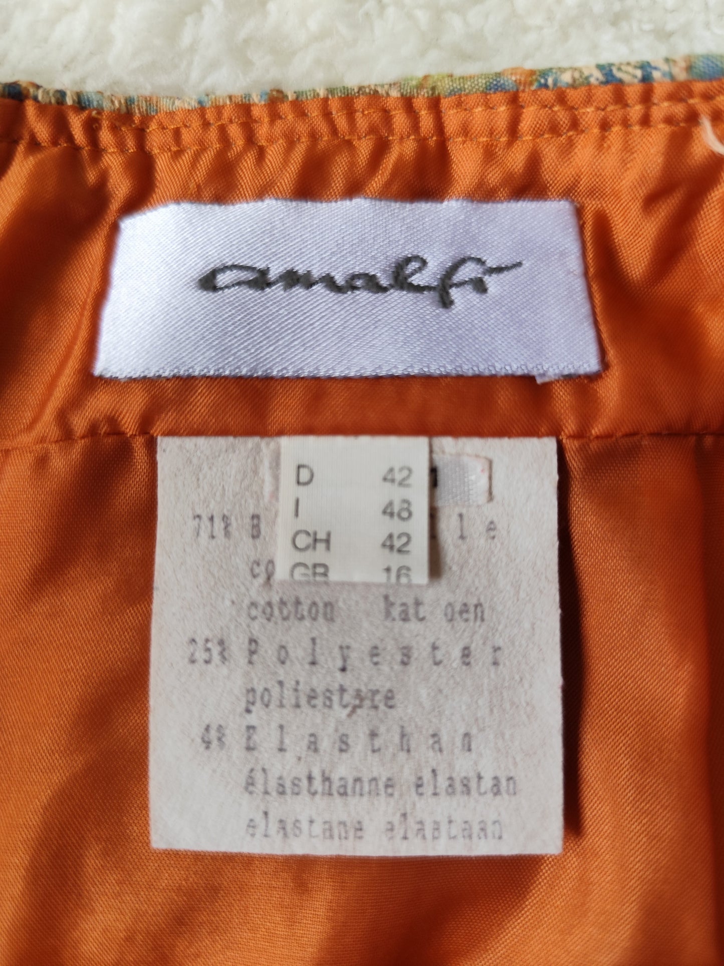 Jupe droite Amalfi – Multicolore texturée – Taille 40/42