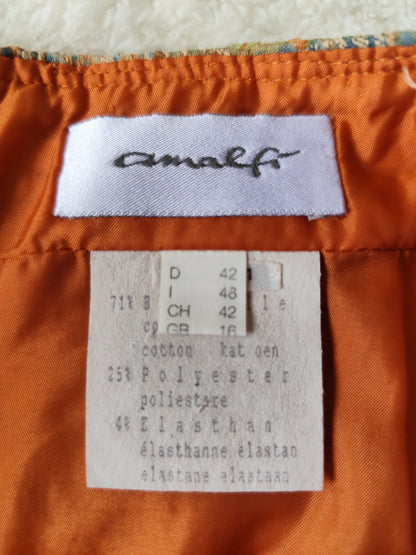 Jupe droite Amalfi – Multicolore texturée – Taille 40/42