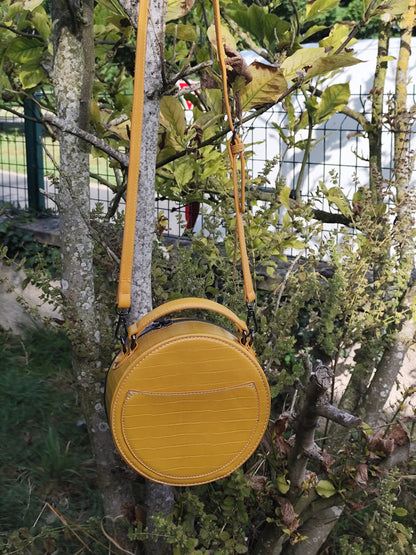 Sac rond - David Jones- couleur moutarde