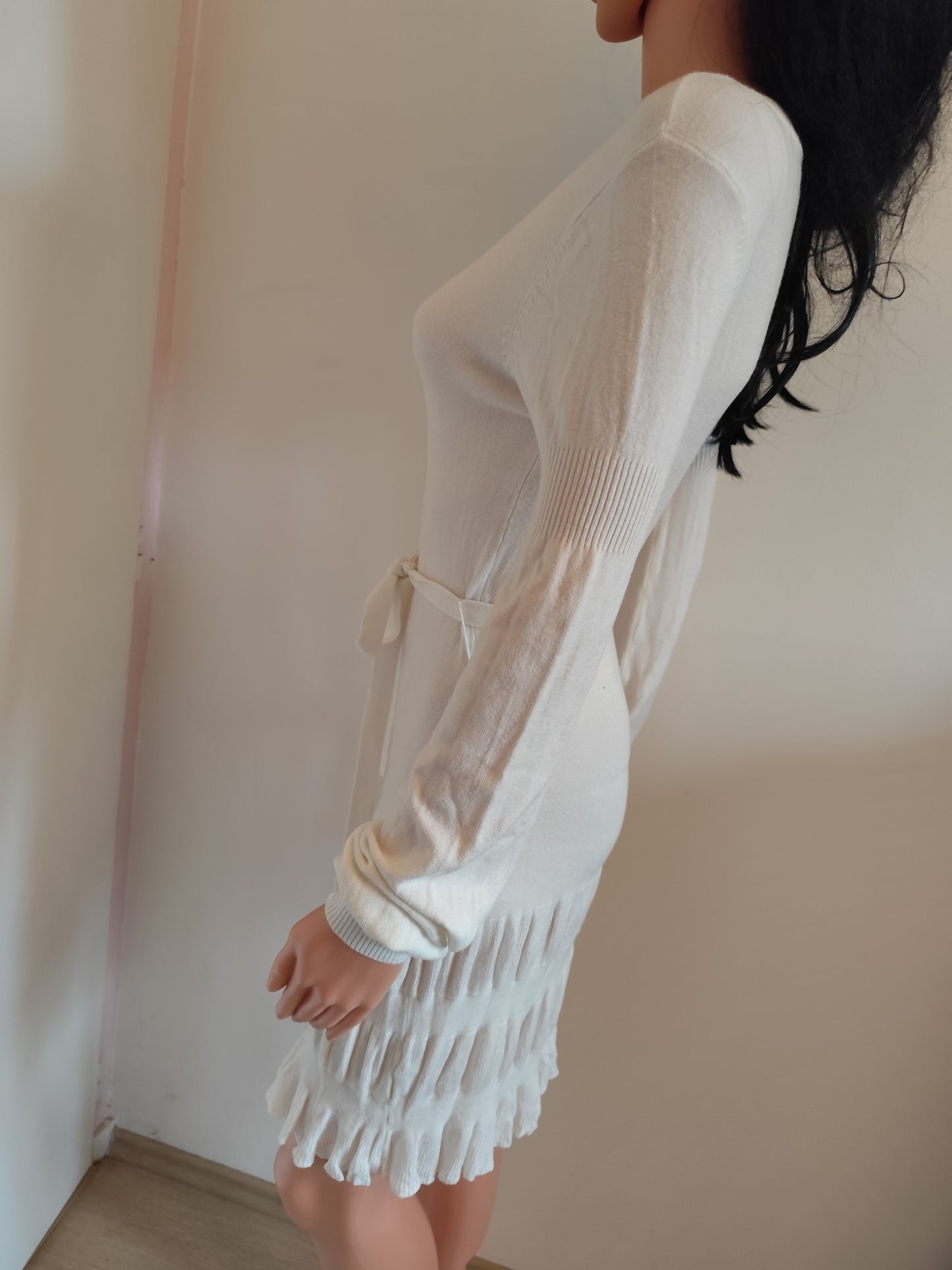 Robe blanche plissée Excelium – Taille 36/38