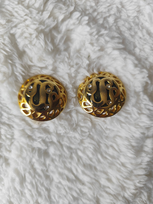 Boucles d’oreilles clip-on métal doré ajouré