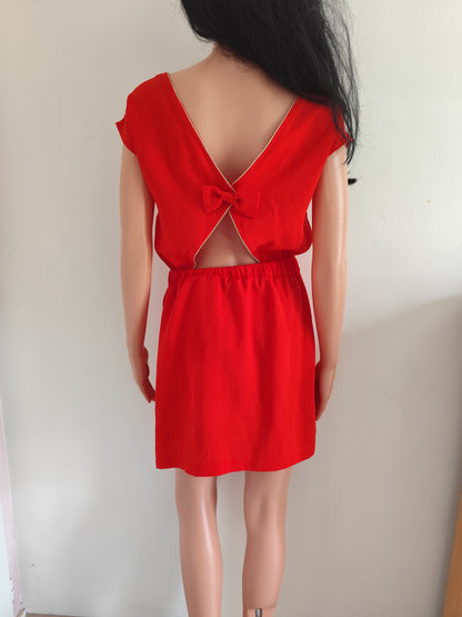 Robe rouge dos nu noué – It Hippie – taille S