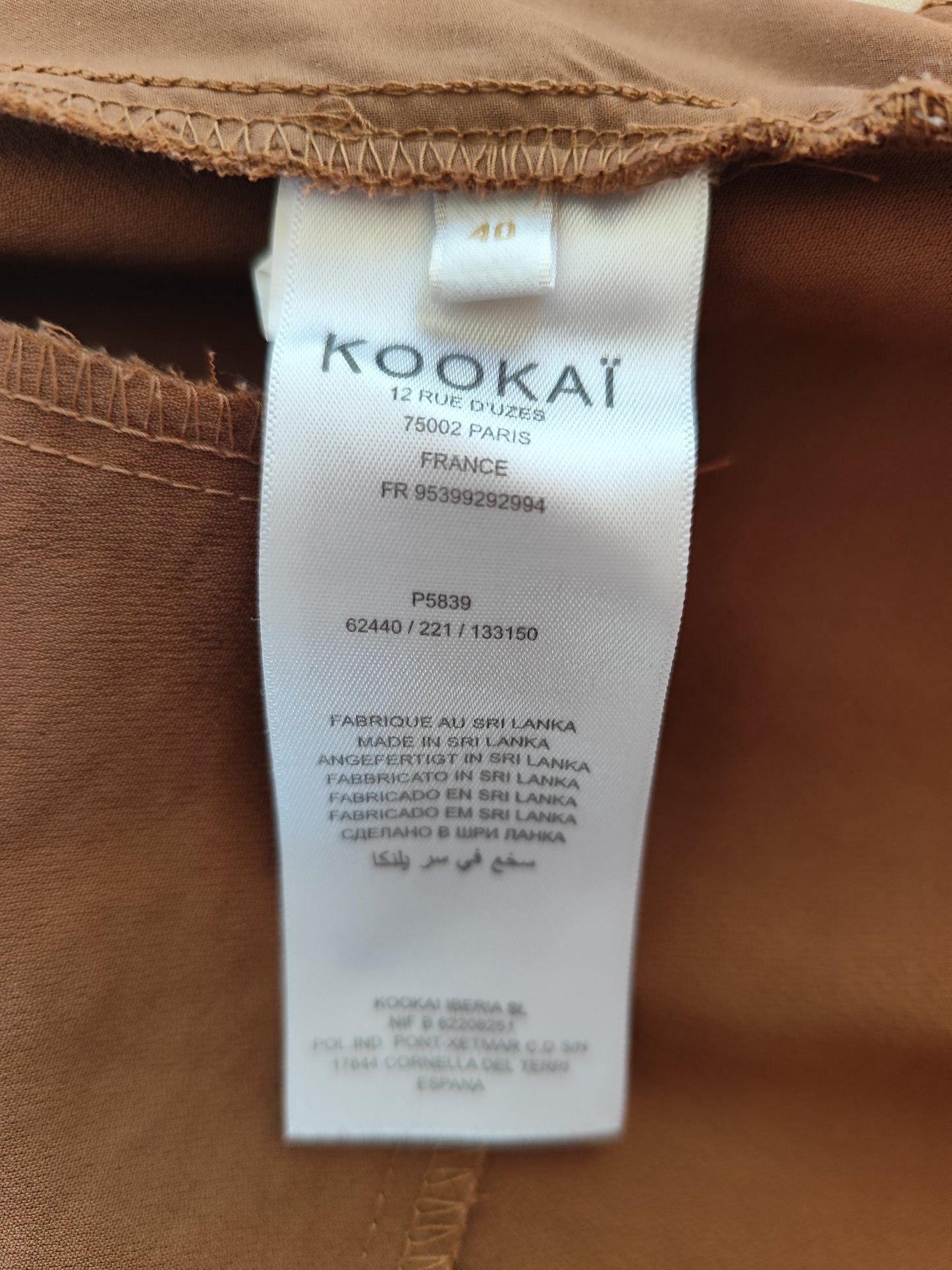 🍂 Pantalon Large Kookaï – Camel – Élégance & Confort  – Taille 40
