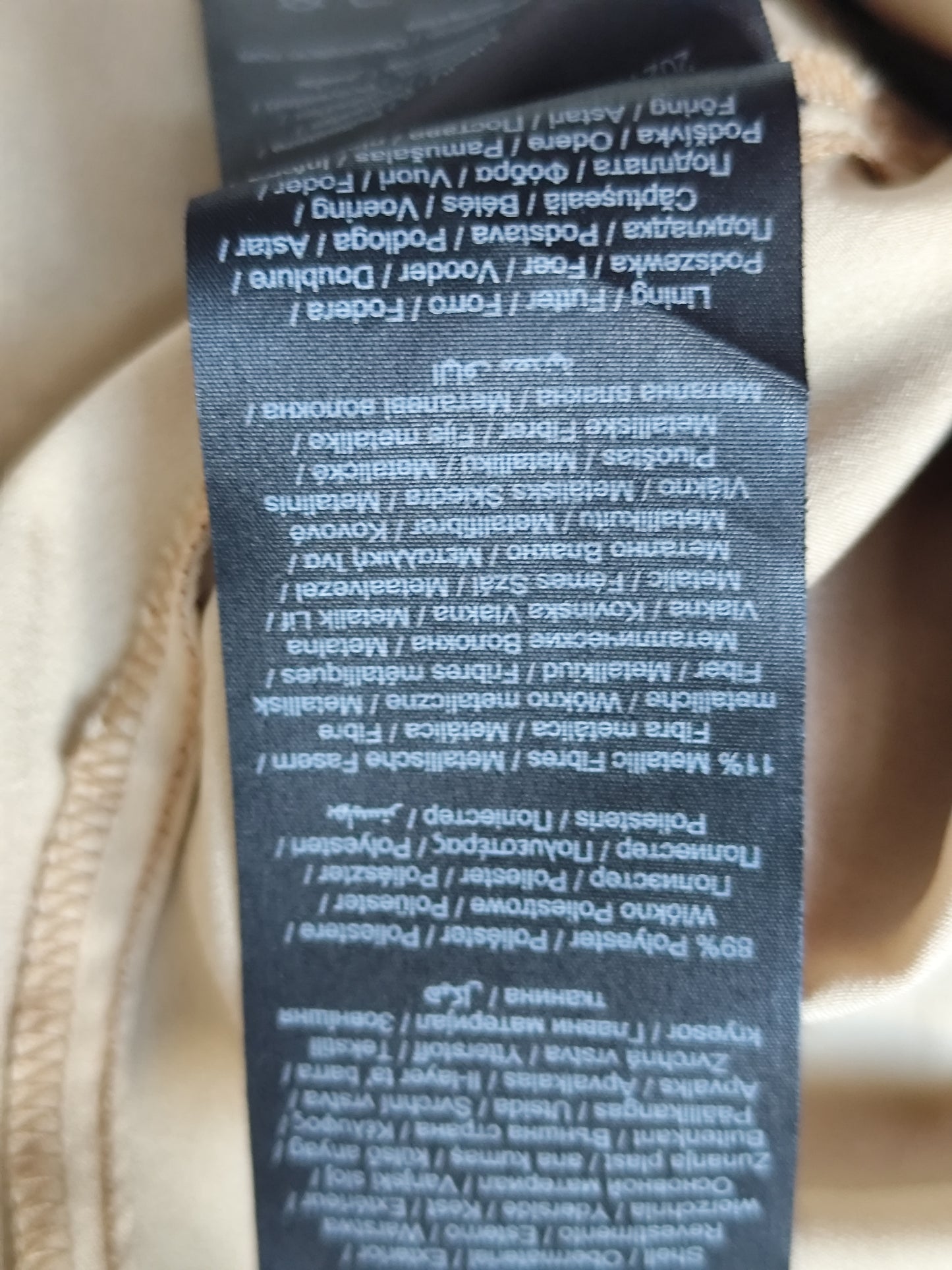 Blouse imprimée marron dorée fluide – Object – taille 36/38