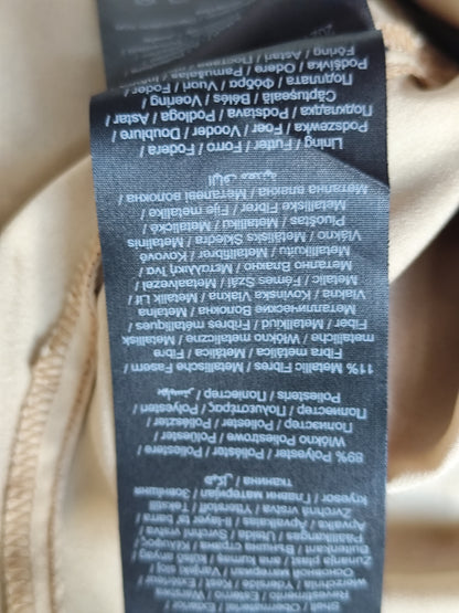 Blouse imprimée marron dorée fluide – Object – taille 36/38