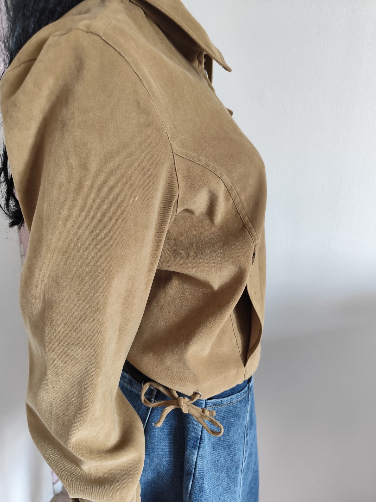 Veste  camel en suédine – Taille 38/40