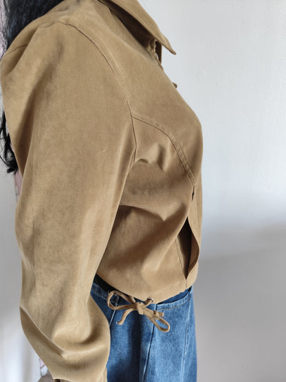 Veste  camel en suédine – Taille 38/40