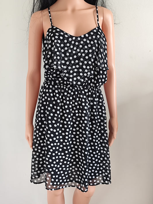 Robe noire à pois blancs Etam – Taille 42