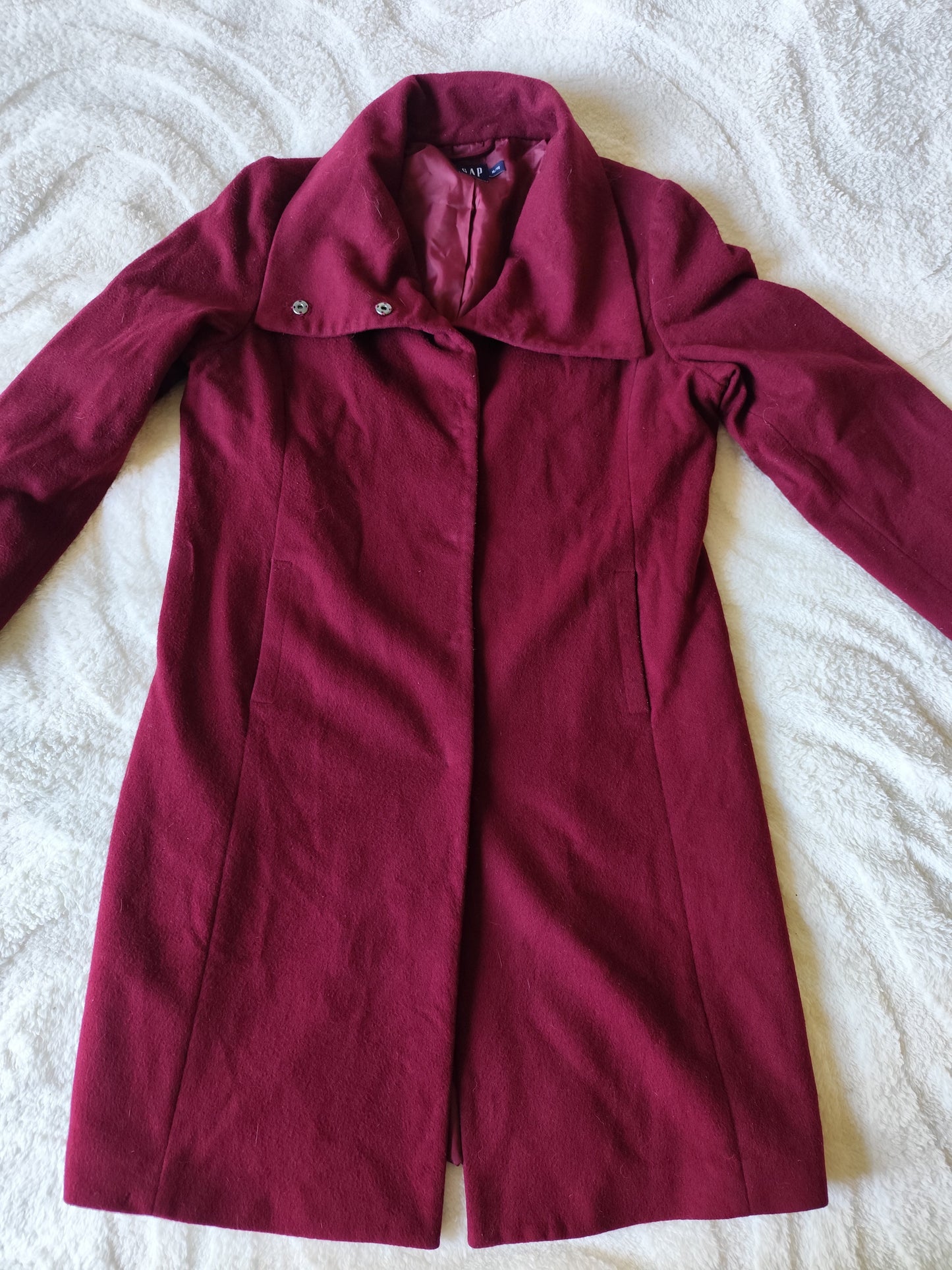 Manteau GAP laine & cachemire – Bordeaux – Taille 38/40