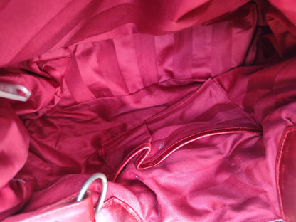 Sac Seau Adriano’s  rouge grand format –  cuir & tissage