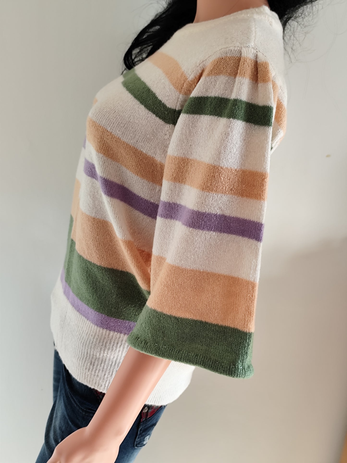 Pull léger à rayures pastel Influx – T. 38/40