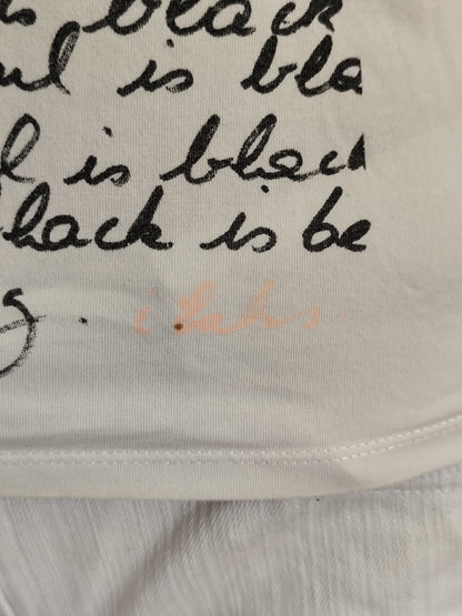 Top blanc IKKS à message manuscrit – Taille S/36/38