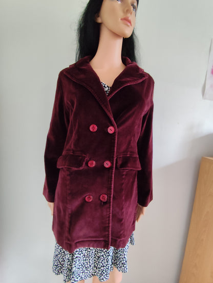 Veste en velours bordeaux Boutique Chipie vintage – taille M 38/40