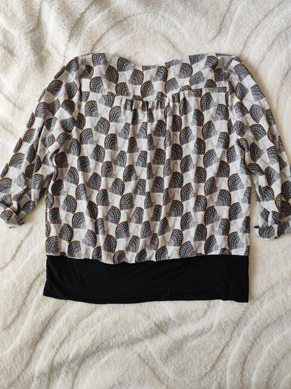 Blouse Christine Laure – Imprimé géométrique – Taille 44