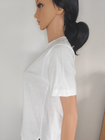 T-shirt Blanc Daxon – Élégance Minimaliste et Confort Absolu - Taille 38/40