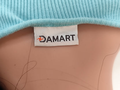 🌿 Haut bleu ajouré en coton – Damart - Taille 38/40 🌿