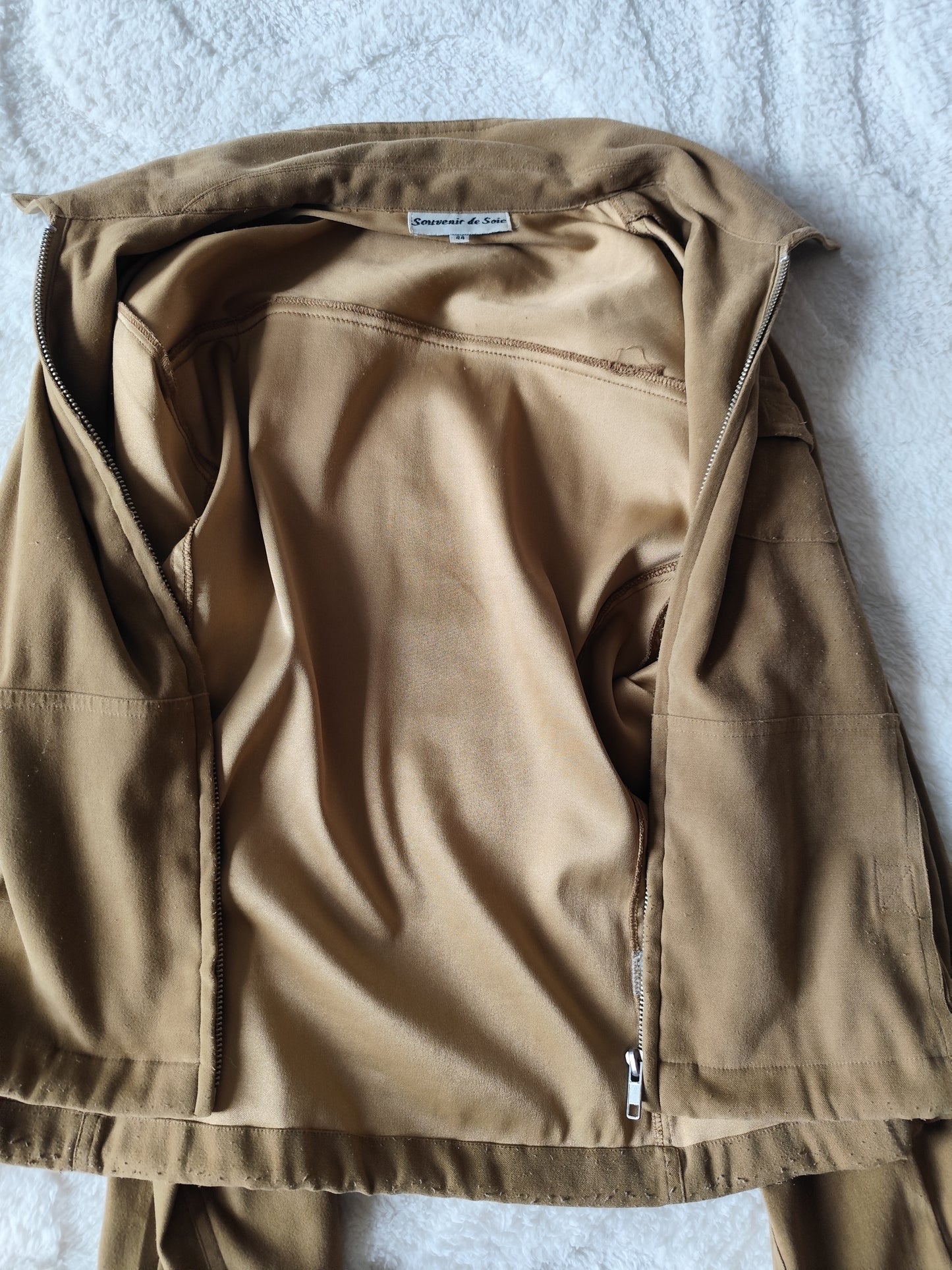 Veste  camel en suédine – Taille 38/40