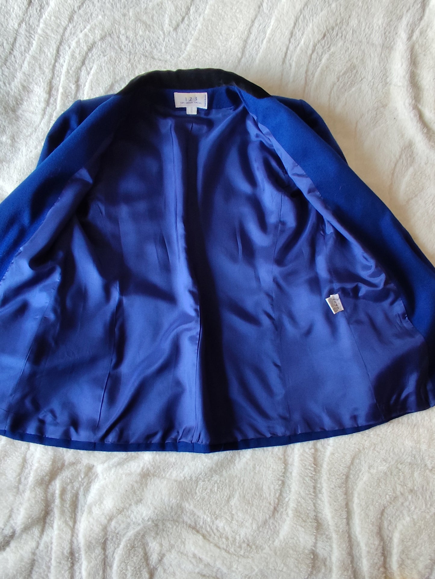 Veste blazer 1.2.3 Paris – pure laine vierge – col velours - Taille 40