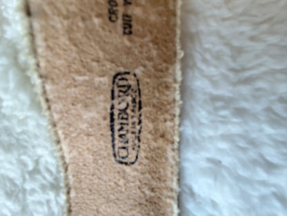 Ceinture cuir véritable blanche – 85 cm