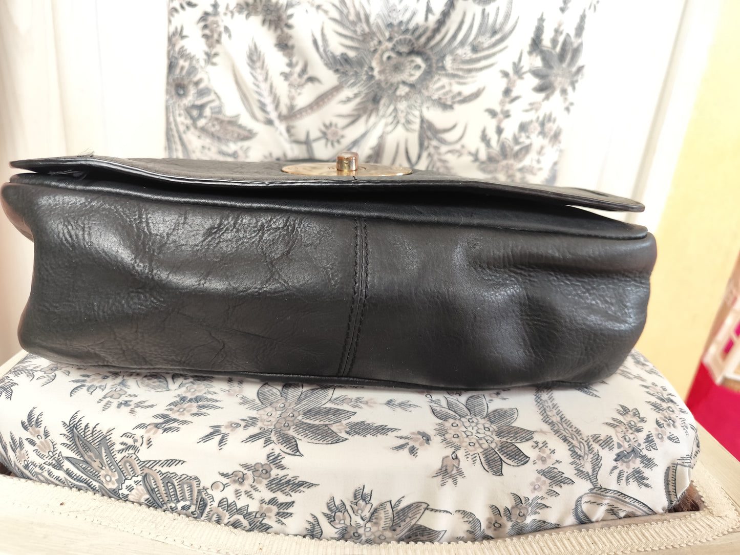 Sac cartable noir en cuir – Minelli – 36x20x10 cm