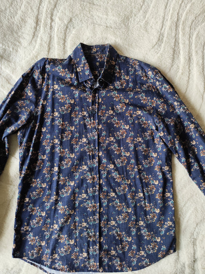 Chemise Izac Limited Edition – bleu marine à fleurs – T. L