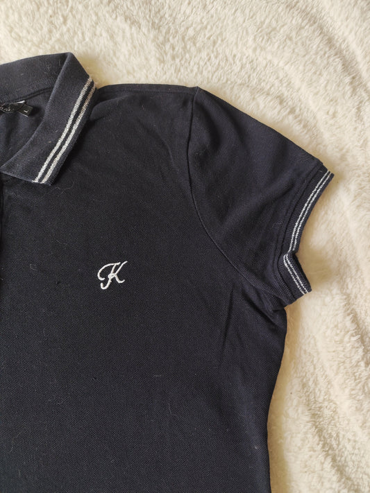 Polo noir à liseré argenté Kaporal - Taille L