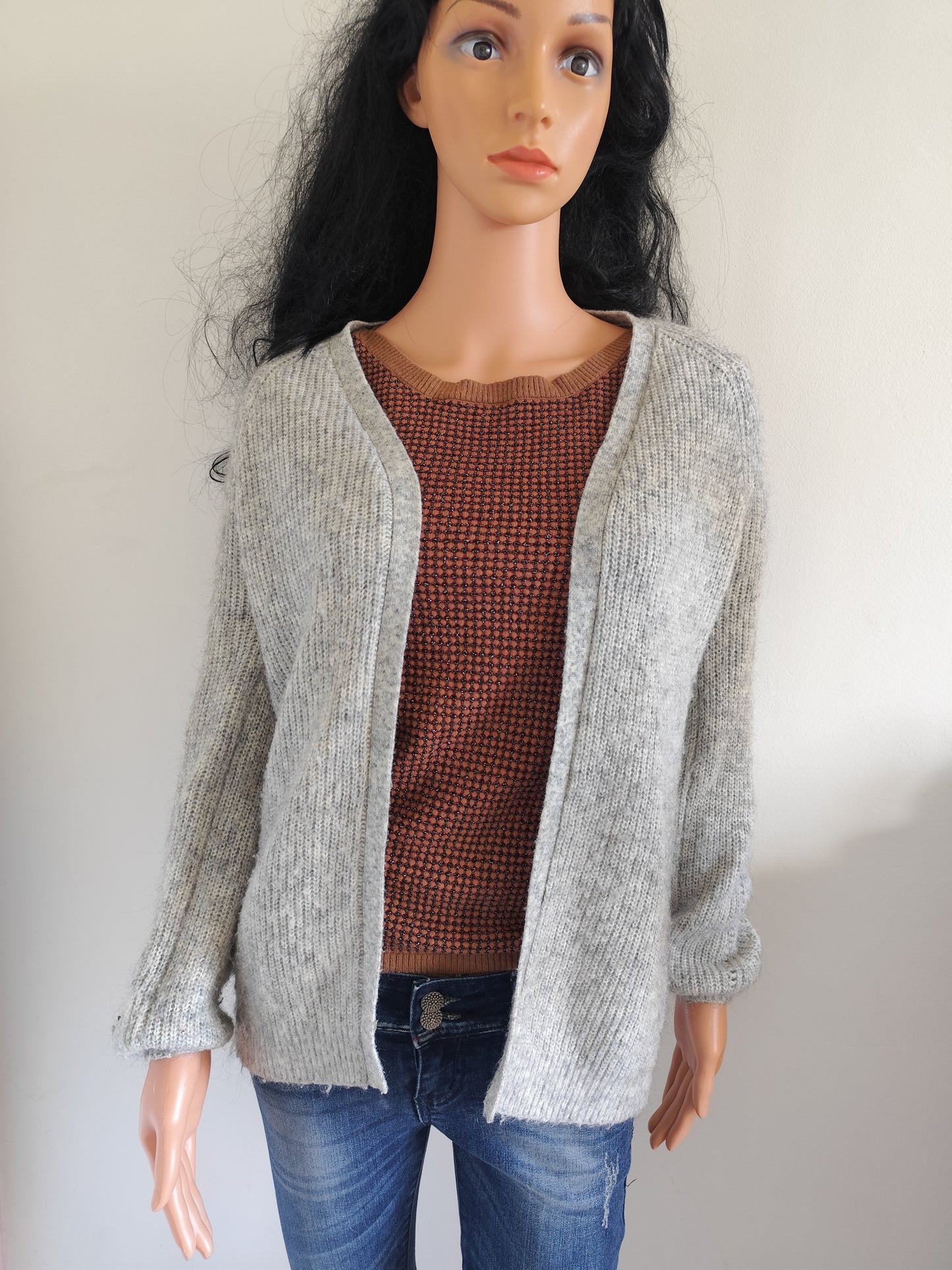Gilet ajouré gris – Bonobo – taille 36/38