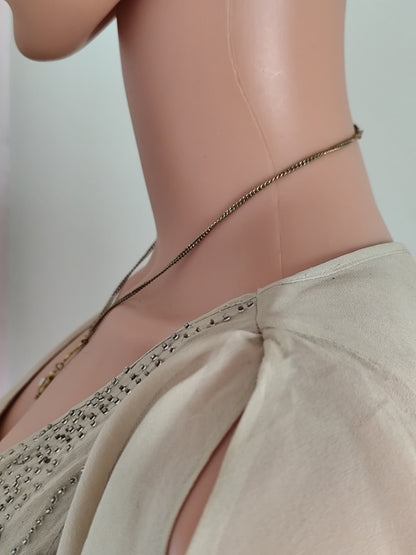 Collier doré avec pendentif intégré rétro