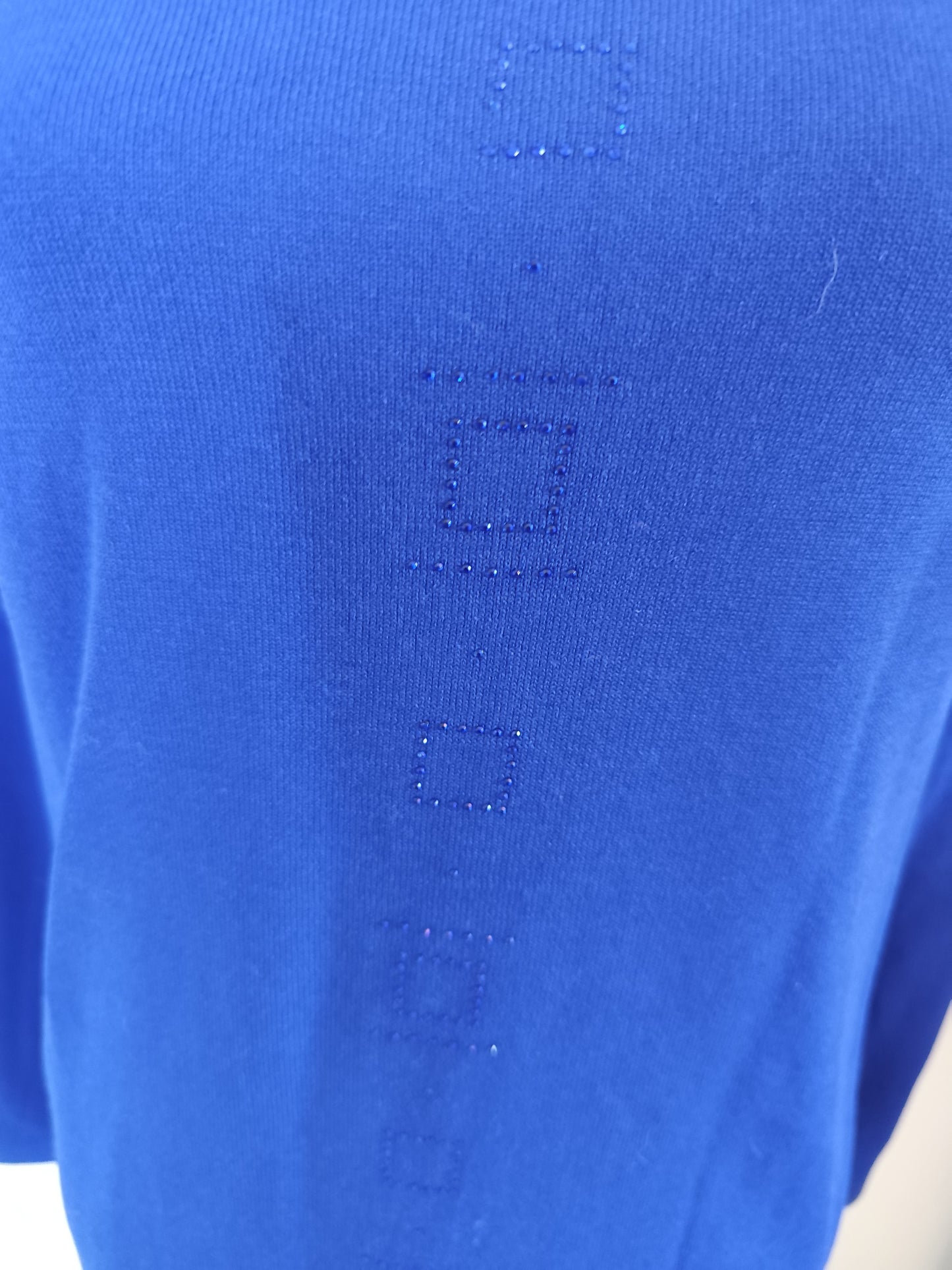 Haut Bleu Électrique Christine Laure – Taille 38/40 – Élégance Structurée