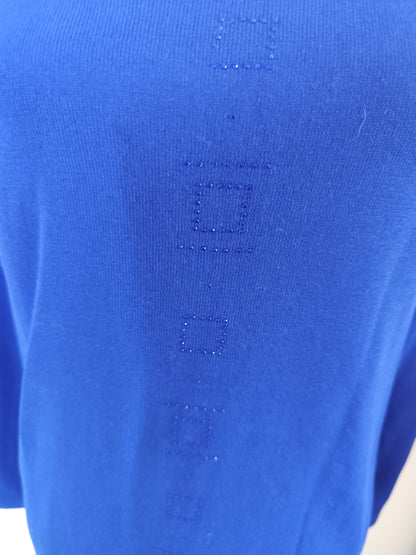 Haut Bleu Électrique Christine Laure – Taille 38/40 – Élégance Structurée